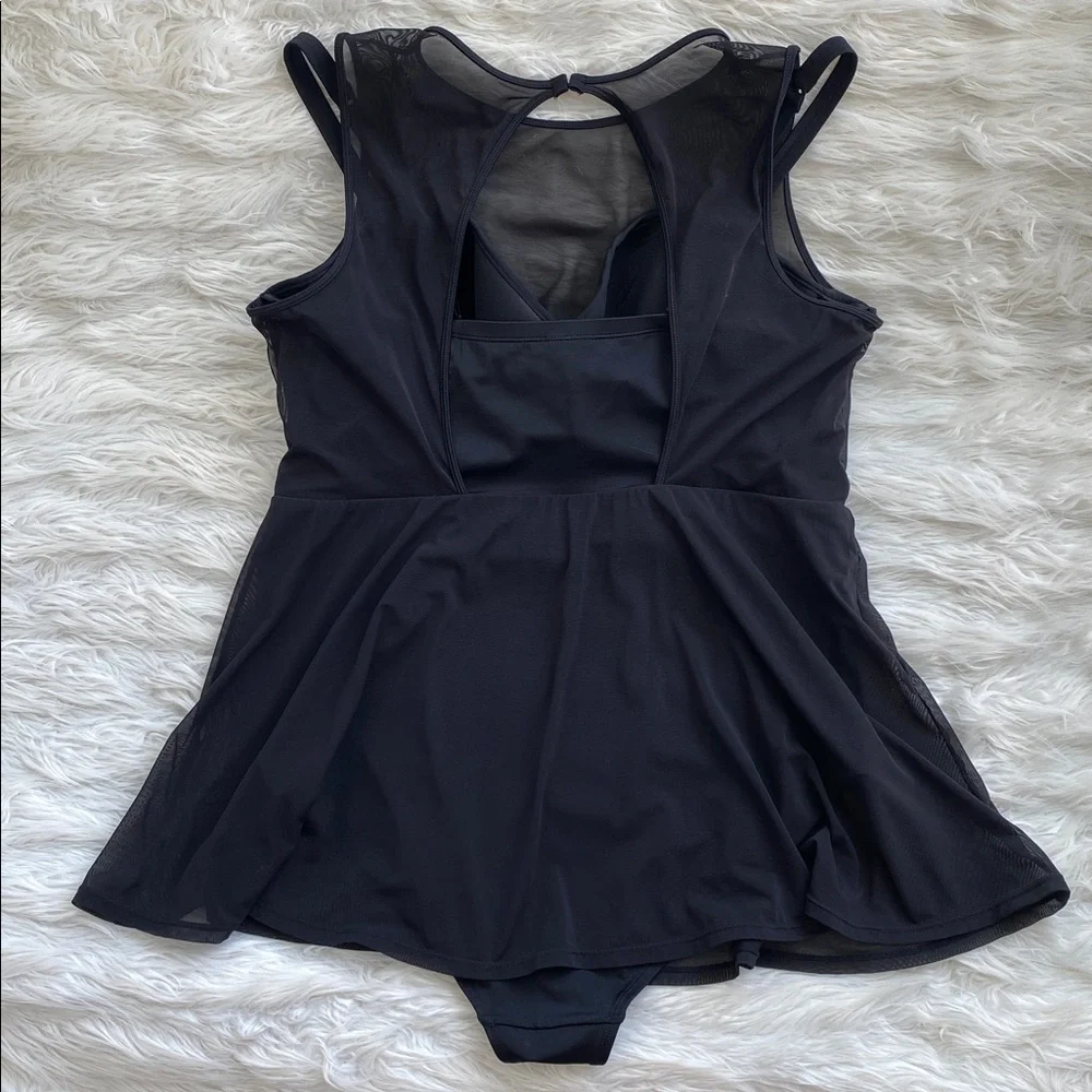 Torrid | DD Underwire Long Mesh Overlay Swim Dress